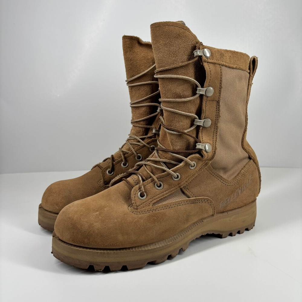 Belleville 790G Men's US 7R Tan Suede Waterproof Military Combat Flight‎ Boots